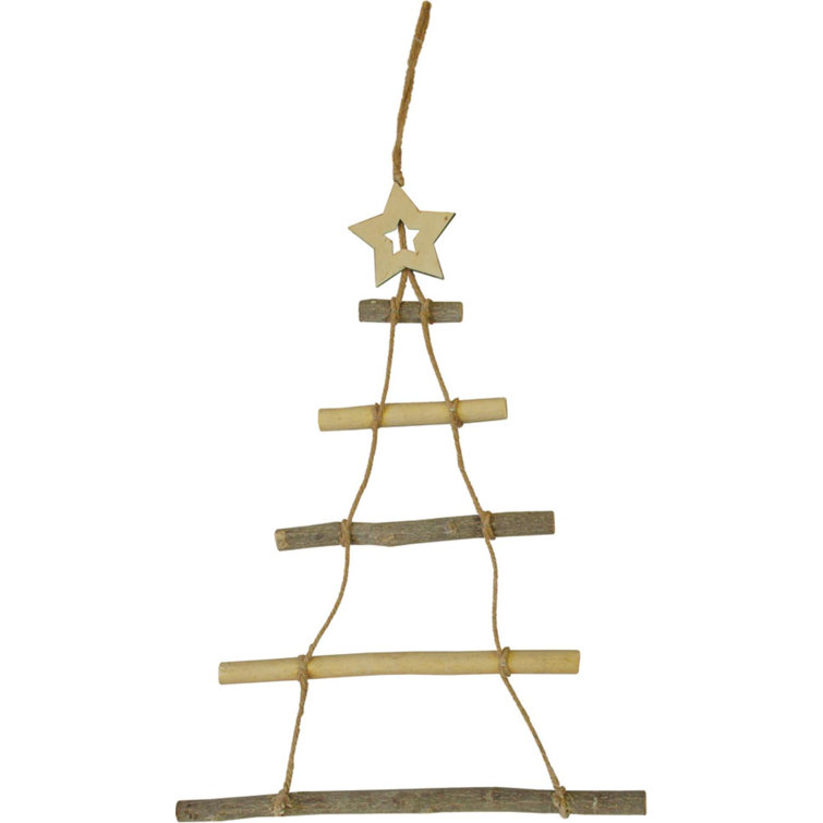 Northlight 21.5" Natural 5Tier Wall Hanging Twig Tree with Star